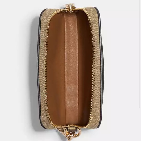 Coach Zip Card Case In Metallic Pyrite - Picture 5 of 8